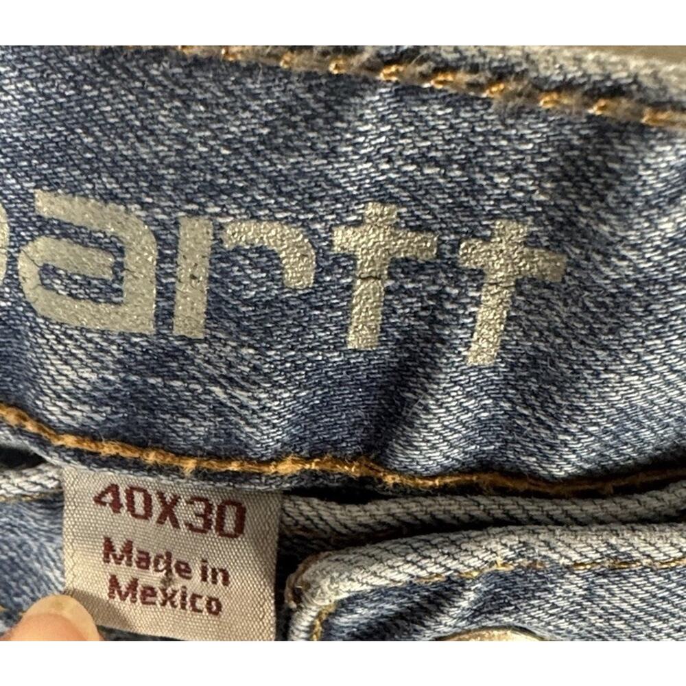 Carhartt Denim Jeans Mens 40x30 Blue Relaxed Fit Pants Workwear - Picture 3 of 6